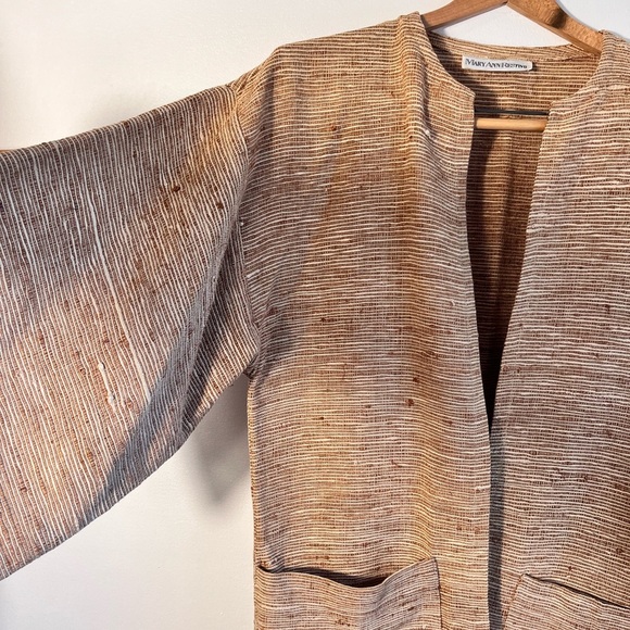 Mary Ann Restivo silk blend open front kimono style blazer/ cardigan/ jacket - Picture 5 of 9